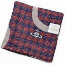 ヴィヴィアン ウエストウッド ハンカチ 1枚 メンズ ブランド Vivienne Westwood ネイビー レッド ブロックチェック サークル デザイン 男性...