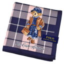 ポロ ラルフローレン ハンカチ レディース ポロベア ベア くま 綿 高級 ブランド ハイブランド POLO Ralph Lauren ピンク チェック ロゴ ...