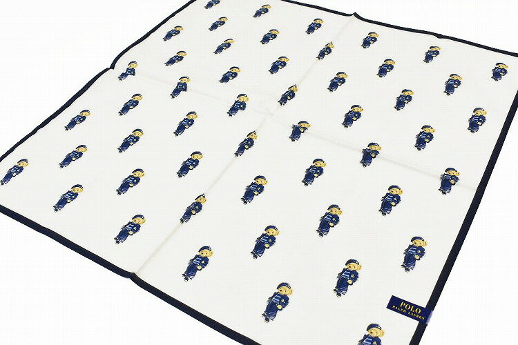 ポロ ラルフローレン ハンカチ レディース ポロベア ベア くま 綿 高級 ブランド ハイブランド POLO Ralph Lauren 白 ネイビー ロゴ 女性 婦人 母の日 20代 30代 40代 50代 60代 70代 プレゼント ギフト おしゃれ かわいい 大人 ホワイトデー クリスマス ポイント消化