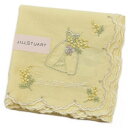 ジルスチュアート ハンカチ レディース 綿 高級 ブランド ハイブランド JILLSTUART イエロー ドレス フラワー スカラップ 刺繍 女性 婦人 母の日 実用的 20代 30代 40代 50代 60代 70代 プレゼント ギフト おしゃれ かわいい 大人 可愛い ホワイトデー ポイント消化