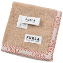 フルラ タオルハンカチ タオル ハンカチ 1枚 レディース 綿 高級 ブランド ハイブランド FURLA ピンク ベージュ ロゴ デザイン 女性 婦人 母の日 ...