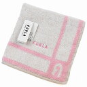 フルラ タオルハンカチ タオル ハンカチ 1枚 レディース 綿 高級 ブランド ハイブランド FURLA 白 ホワイト × ピンク ロゴ 刺繍 女性 婦人 母の日 20代 30代 40代 50代 60代 70代 プレゼント ギフト おしゃれ かわいい 大人 ハンドタオル ホワイトデー ポイント消化