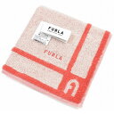 フルラ タオルハンカチ タオル ハンカチ 1枚 レディース 綿 高級 ブランド ハイブランド FURLA ピンク × オレンジ ロゴ 刺繍 女性 婦人 母の日 20代 30代 40代 50代 60代 70代 プレゼント ギフト おしゃれ かわいい 大人 ハンドタオル ホワイトデー ポイント消化