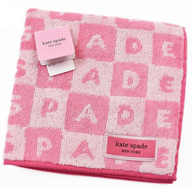 ケイトスペード ニューヨーク タオルハンカチ タオル ハンカチ 1枚 レディース 綿 高級 ブランド ハイブランド kate spade new york ピンク チェック 女性 婦人 母の日 20代 30代 40代 50代 60代 70代 プレゼント ギフト おしゃれ かわいい ハンドタオル ポイント消化 x1x