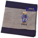 ポロ ラルフローレン ハンカチ 1枚 メンズ ポロベア ベア くま 綿 ブランド ハイブランド POLO Ralph Lauren グレージュ 紺 ネイビー ボ...