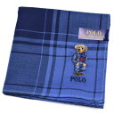 ポロ ラルフローレン ハンカチ 1枚 メンズ ポロベア ベア くま ギフト プレゼント 綿 ブランド POLO Ralph Lauren 青 ブルー 紺 ネイビー チェック ロゴ 刺繍 男性 紳士 父の日 実用的 20代 30代 40代 50代 60代 70代 プレゼント ギフト おしゃれ ポイント消化