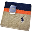 ポロ ラルフローレン タオルハンカチ 1枚 メンズ ブランド POLO Ralph Lauren ベージュ グリーン ネイビー オレンジ ボーダー ロゴ 男性 紳士 父の日 20代 30代 40代 50代 60代 70代 プレゼント ギフト おしゃれ ハンドタオル ポイント消化