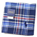 ポロ ラルフローレン タオルハンカチ タオル ハンカチ 1枚 メンズ 綿 ブランド ハイブランド POLO Ralph Lauren 紺 ネイビー × レッド チェック ロゴ 刺繍 男性 紳士 父の日 実用的 20代 30代 40代 50代 60代 70代 プレゼント ギフト おしゃれ ハンドタオル ポイント消化