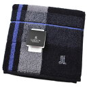 ランバン コレクション タオルハンカチ タオル ハンカチ 1枚 メンズ 綿 ブランド ハイブランド LANVIN COLLECTION ブラック グレー ブルー チェック ロゴ 刺繍 男性 紳士 父の日 20代 30代 40代 50代 60代 70代 プレゼント ギフト おしゃれ ハンドタオル ポイント消化
