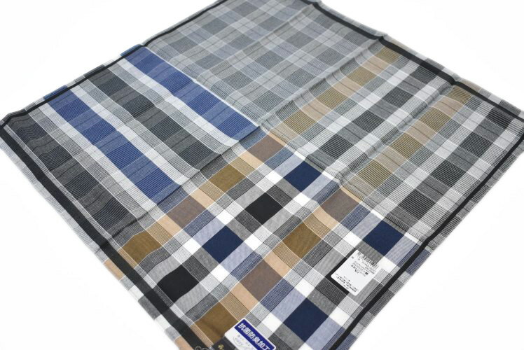 ブルックス ブラザーズ ハンカチ 1枚 メンズ 綿 ブランド ハイブランド BROOKS BROTHERS ネイビー × ブラウン × ホワイト チェック 男性 紳士 父の日 実用的 20代 30代 40代 50代 60代 70代 プレゼント ギフト おしゃれ ポイント消化