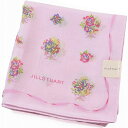 ジルスチュアート 大判 ハンカチ シルク 混 レディース 綿 高級 ブランド ハイブランド JILLSTUART ピンク フラワー ブーケ 女性 婦人 母の日 ...