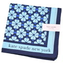 ケイト スペード ニューヨーク 大判 ハンカチ シルク 混 1枚 レディース ブランド kate spade new york 紺 ネイビー スペードフラワー ...