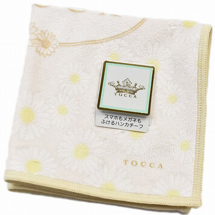 トッカ マイクロファイバー ハンカチ 1枚 レディース ブランド ハイブランド TOCCA ベージュ フラワー ..