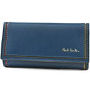 ポールスミス キーケース 4連 メンズ ブランド Paul Smith ブライトストライプカラーライン 専用箱付 青 ティール ブルー 男性 紳士 本革 BPS...