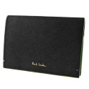 ポールスミス パスケース 定期入れ カードケース メンズ 高校生 二つ折り ブランド Paul Smith カラードエッジ 専用箱付 黒 ブラック おしゃれ 2...