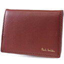 ポールスミス コインケース カードケース 二つ折り ミニ財布 メンズ ブランド ポール・スミス Paul Smith マルチストライプ トリムインサイド フラップ 専用箱付 小銭入れ 赤 レンガ ダークオレンジ 男性 紳士 本革 BPS200