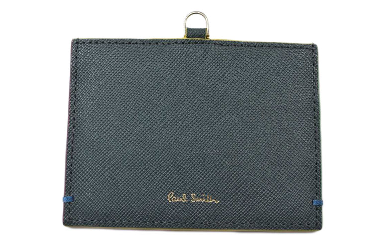プチショコラのポールスミス IDカードホルダー IDカードケース IDケース メンズ ブランド 社員証 ケース ネックストラップ パスケース 本革 革 おしゃれ ポケット付 Paul Smith カラードエッジ 箱無し ティールグリーン 訳あり 男性 紳士 BPS758｜アングル3