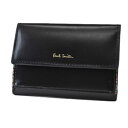 ポールスミス 小銭入れ コインケース 付き キーケース 4連 財布 メンズ ブランド Paul Smith レザー リュクスシャイン 専用箱付 ブラック 黒 お...