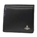 ヴィヴィアン ウエストウッド 二つ折り 財布 コンパクト メンズ ブランド Vivienne Westwood スマート フラップ 専用箱付 黒 ブラック 男性...
