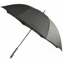 アニエスベー 傘 雨傘 長傘 ジャンプ ワンタッチ メンズ ブランド agnes b. ボーダー カーキ グリーン × グレー 65cm 耐風 男性 紳士 20...
