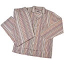 ポールスミス パジャマ メンズ ブランド Paul Smith ラウンジウエア LOUNGEWEAR シグネチャー ストライプ 長袖 ロングパンツ 前開き 上下...