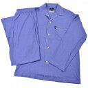 ランバン コレクション パジャマ メンズ ブランド LANVIN COLLECTION 青 ブルー パイピング 長袖 ロングパンツ 前開き テーラードパジャマ ...