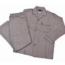 ランバン コレクション パジャマ メンズ ブランド LANVIN COLLECTION 杢 ブラウン パイピング 長袖 ロングパンツ 前開き テーラードパジャマ...