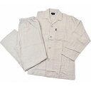ランバン コレクション パジャマ メンズ ブランド LANVIN COLLECTION 杢 ベージュ 綿100 長袖 ロングパンツ 前開き テーラードパジャマ ...