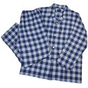 ランバン コレクション パジャマ メンズ ブランド LANVIN COLLECTION 紺 ネイビー ヘリンボーン ブロックチェック 綿100 ネル起毛 長袖 ...