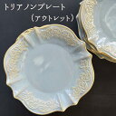 【アウトレット】お皿 食洗機対応 トリアノン プレート(ブルー) ハルモニア プレート 直径20cm 20cm 中皿 クラシカル cafe 撮影用 撮影小物 デ...
