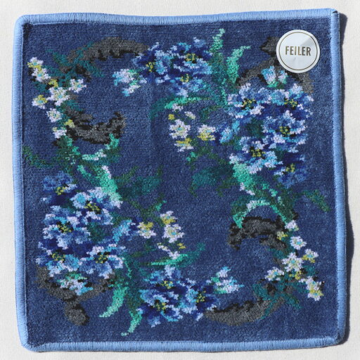 フェイラー ハンカチ スリット糸有 エーデルブラウ ライトブルー 25cm×25cm EDELBLAU フェイラー ハンカチ スリット糸有 エーデルブラウ ライトブルー 25cm×25cm EDELBLAU