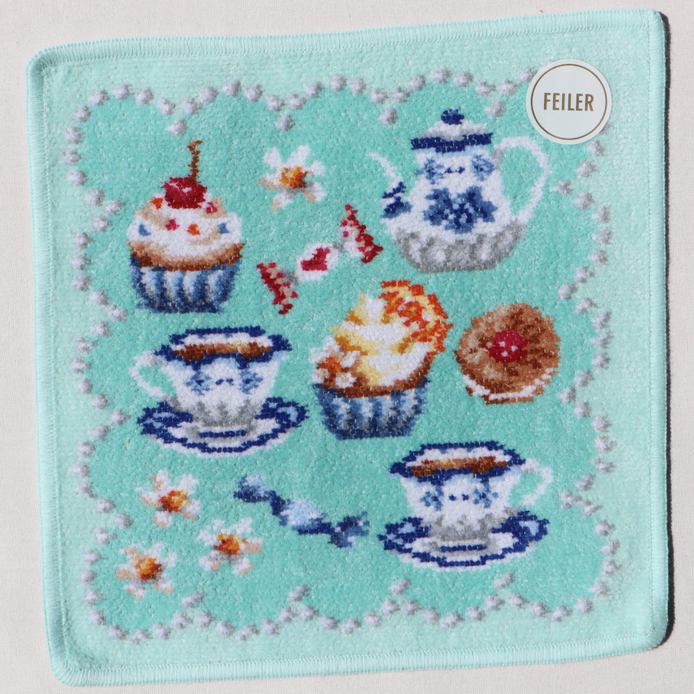フェイラー ハンカチ スウィートトリート ペールグリーン 25cm×25cm SWEET TREAT 送料無料