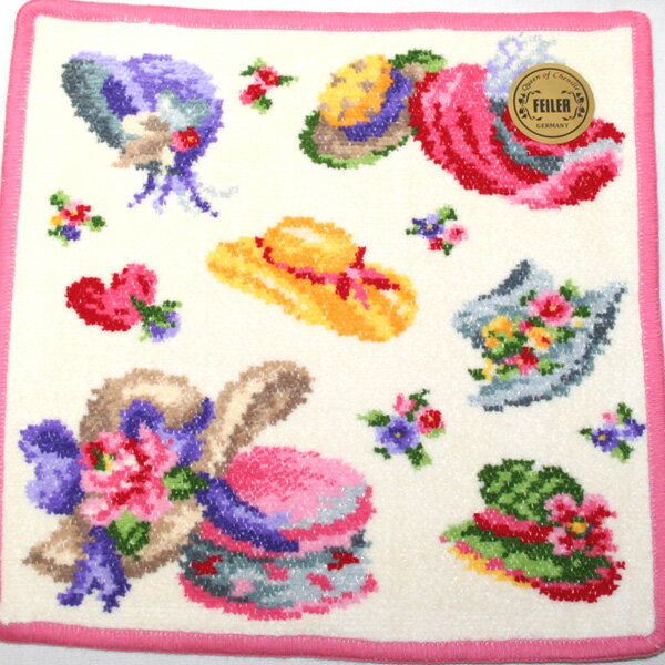 フェイラー　ハンカチ ☆【正規品】フェイラーハンカチ【シャポーアンジュ】アイボリー（25cm）ハンカチ正規品のサムネイル