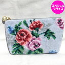 フェイラー ポーチ コスメポーチ メロウローズ シルバーグレー MLR-232032 MELLOW ROSE 10cm×18.5cm×3.5cm 化粧ポーチ