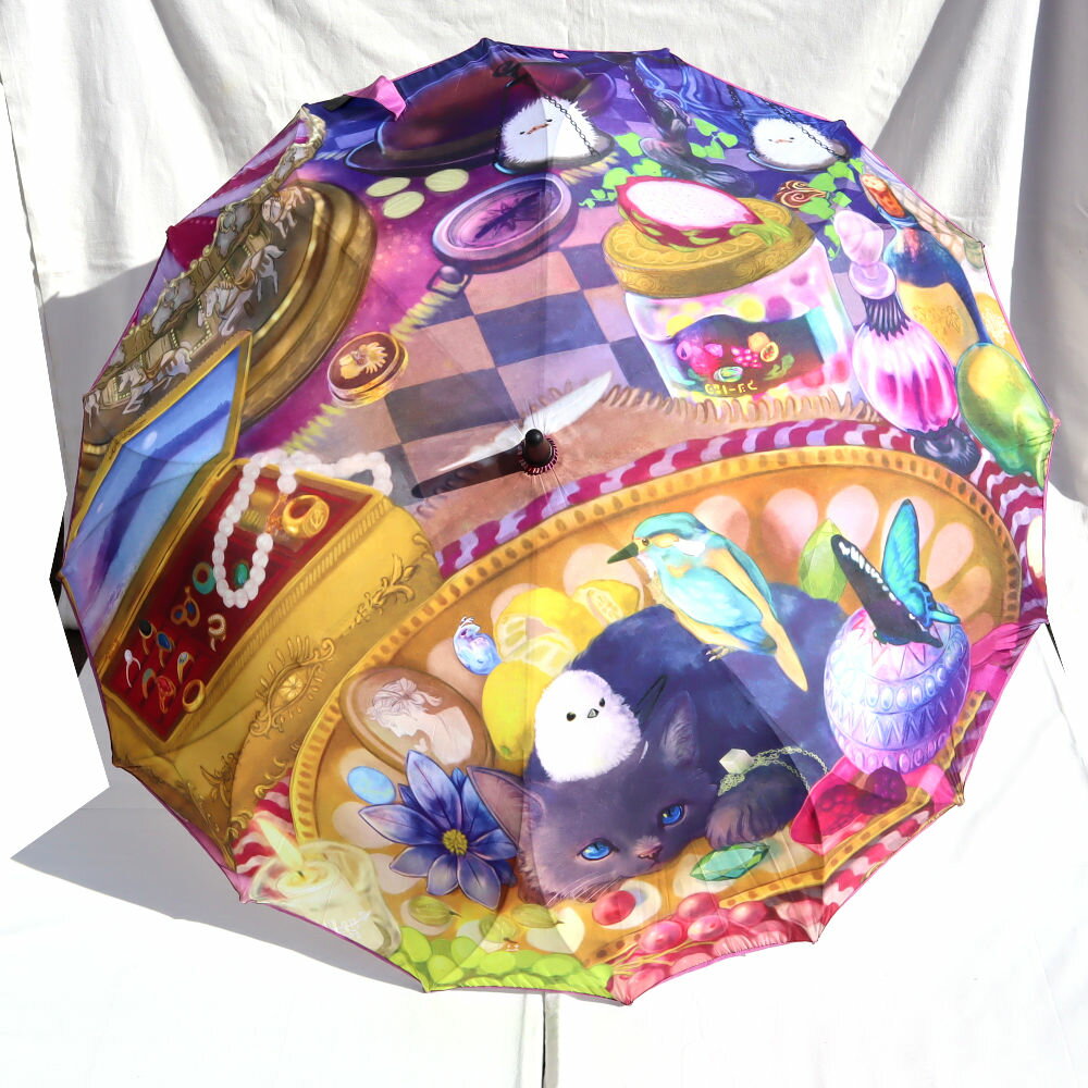 名画 木棒ジャンプ長傘10ゴッホ ヨルノカフェテラス 555-490 00-10