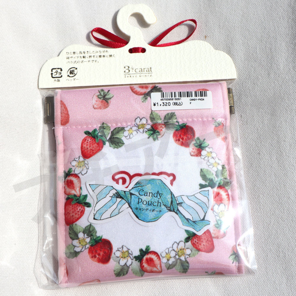 ペコちゃん Peko Candy Pouch キャンディポーチ バネ式 小物入れ ポーチ 苺とペコちゃん　送料込みの商品画像 3