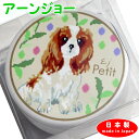 日本製 アーンジョー おやつ缶 犬用 ペットグッズ 小物入れ キャバリア BG 352-74-94 犬 イヌ 犬柄
