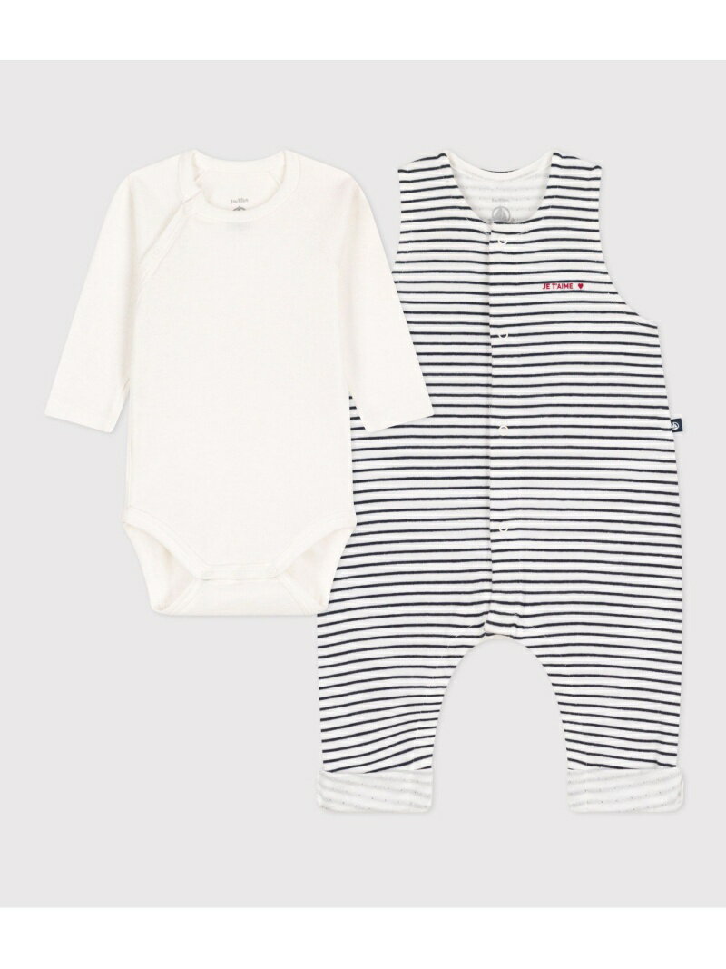 プチバトー ベビー服 男の子 チュビックサロペット+ボディセット PETIT BATEAU プチバトー マタニティウェア・ベビー用品 ロンパース・カバーオール【送料無料】[Rakuten Fashion]