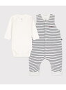 プチバトー　ベビー服 チュビックサロペット+ボディセット PETIT BATEAU プチバトー マタニティウェア・ベビー用品 ロンパース・カバーオール【送料無料】[Rakuten Fashion]