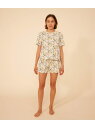 【SALE/30%OFF】プリント半袖パジャマ PETIT BATEAU プチバトー インナー・ルームウェア パジャマ ホワイト【RBA_E】【送料無料】[Ra...