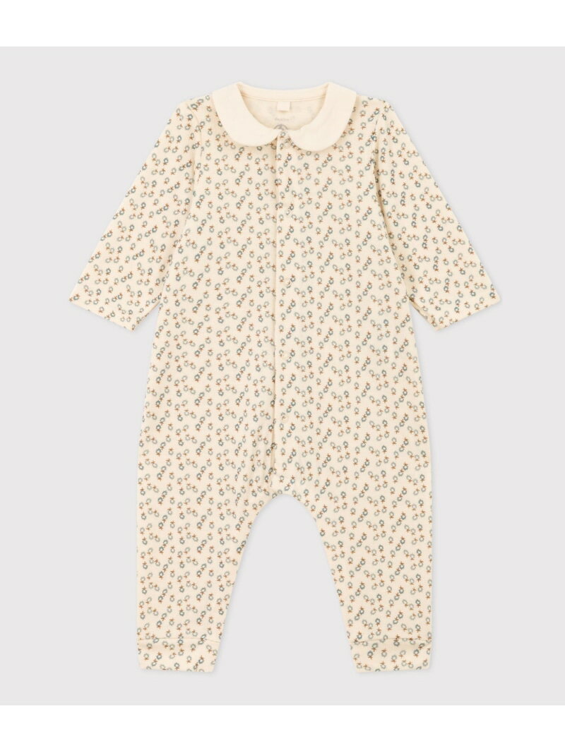 プチバトー ベビー服 男の子 【SALE／30%OFF】チュビックプリント前開きロンパース PETIT BATEAU プチバトー マタニティウェア・ベビー用品 ロンパース・カバーオール ホワイト【RBA_E】【送料無料】[Rakuten Fashion]