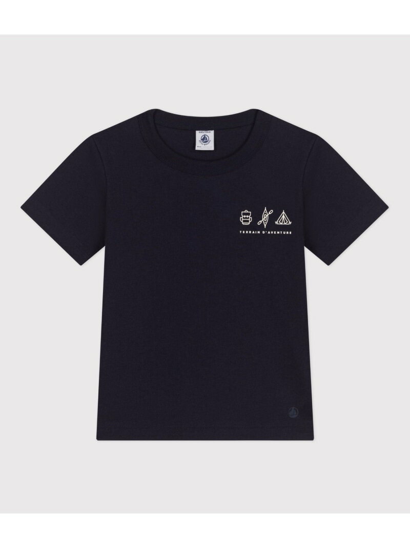 【SALE／10%OFF】プリント半袖Tシャツ PETIT BATEAU プチバトー トップス カットソー・Tシャツ ホワイト ネイビー【RBA_E】[Rakuten Fashion]