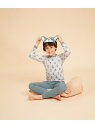 【SALE/10%OFF】プリント長袖パジャマ(アイマスク付き) PETIT BATEAU プチバトー インナー・ルームウェア パジャマ ブルー【RBA_E】【...