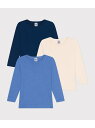 【SALE/10%OFF】長袖Tシャツ3枚組 PETIT BATEAU プチバトー インナー・ルームウェア その他のインナー・ルームウェア【RBA_E】【送料無...