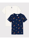 【SALE/20%OFF】半袖Tシャツ2枚組 PETIT BATEAU プチバトー インナー・ルームウェア その他のインナー・ルームウェア【RBA_E】【送料無...