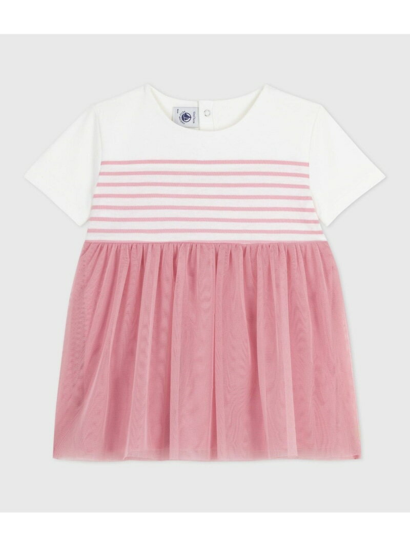 【SALE／10%OFF】半袖ワンピース PETIT BATEAU プチバトー ワンピース・ドレス ワンピース ホワイト【R..