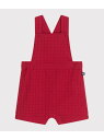 ショートサロペット PETIT BATEAU プチバトー オールインワン・オーバーオール オーバーオール・サロペット レッド【送料無料】[Rakuten Fas...
