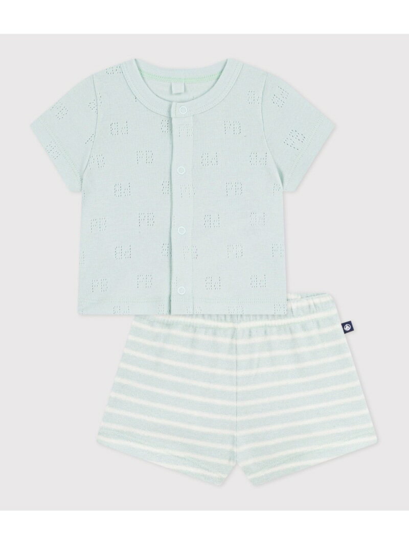 樂天商城 - 針抜き ベビー2点セット PETIT BATEAU プチバトー トップス シャツ・ブラウス ホワイト【送料無料】[Rakuten Fashion]