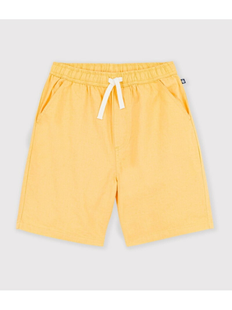 Rakuten - コットンリネンバミューダパンツ PETIT BATEAU プチバトー パンツ その他のパンツ イエロー【送料無料】[Rakuten Fashion]