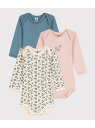 プチバトー　ベビー服 【SALE／20%OFF】長袖ボディ3枚組 PETIT BATEAU プチバトー マタニティウェア・ベビー用品 ロンパース・カバーオール【RBA_E】【送料無料】[Rakuten Fashion]